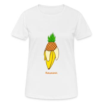Ananas banane - T-shirt respirant Femme - blanc - Devant - AI Model Female 172 dark (172cm)