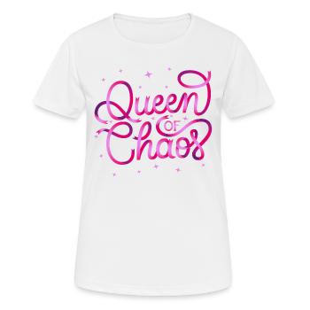 Chaos Queen - Frauen T-Shirt atmungsaktiv - Weiß - Vorne - AI Model Female 172 dark (172cm)