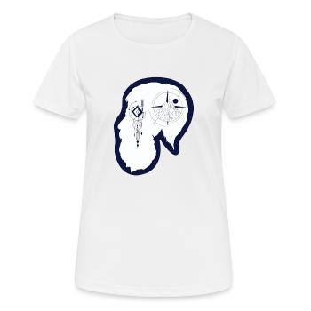 Hipster Beard Compass - Hipster with a compass - Women's Breathable T-Shirt - white - Front - AI Model Female 172 dark (172cm)