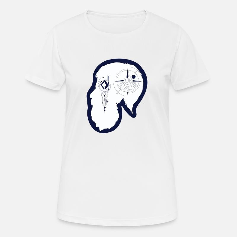Hipster Beard Compass - Hipster with a compass - Women's Breathable T-Shirt - white