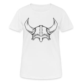 Viking Helmet Medieval - Women's Breathable T-Shirt - white - Front - AI Model Female 172 dark (172cm)