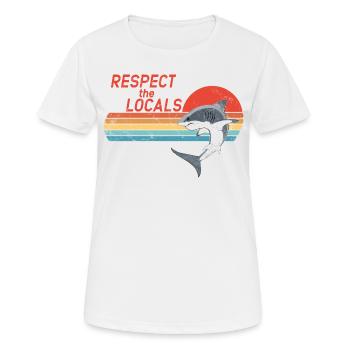 Respect the Locals - Women's Breathable T-Shirt - white - Front - AI Model Female 172 dark (172cm)