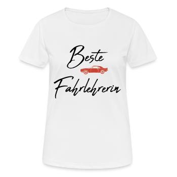 Beste Fahrlehrerin - Frauen T-Shirt atmungsaktiv - Weiß - Vorne - AI Model Female 172 dark (172cm)