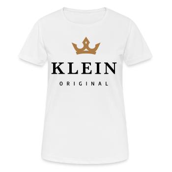 Klein - Frauen T-Shirt atmungsaktiv - Weiß - Vorne - AI Model Female 172 dark (172cm)