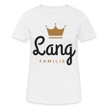 Lang-Familie - Frauen T-Shirt atmungsaktiv - Weiß - Vorne - AI Model Female 172 dark (172cm)