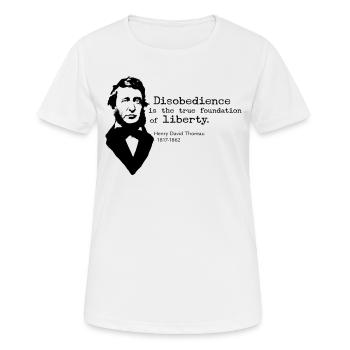 Désobéissance - T-shirt respirant Femme - blanc - Devant - AI Model Female 172 dark (172cm)