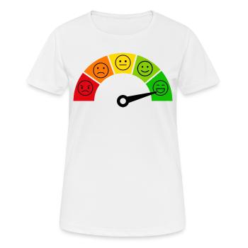 Mesurer les émotions - la joie - T-shirt respirant Femme - blanc - Devant - AI Model Female 172 dark (172cm)