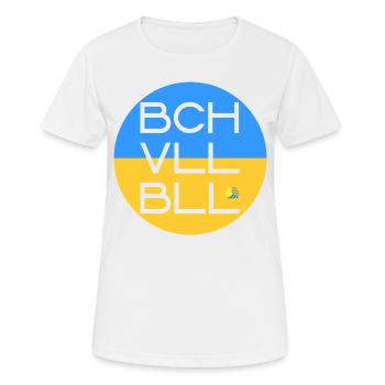 BeachVolleyBall (édition ronde) - T-shirt respirant Femme - blanc - Devant - AI Model Female 172 dark (172cm)