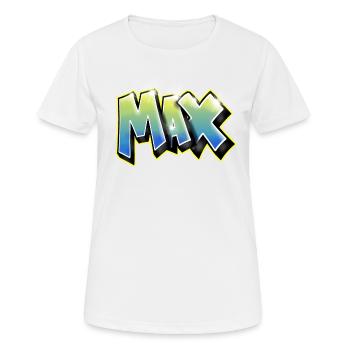 Graffiti Max - Women's Breathable T-Shirt - white - Front - AI Model Female 172 dark (172cm)