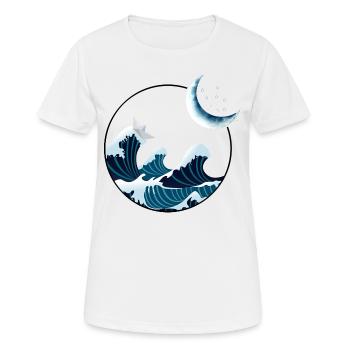 Bateau en papier dans la tempête - T-shirt respirant Femme - blanc - Devant - AI Model Female 172 dark (172cm)