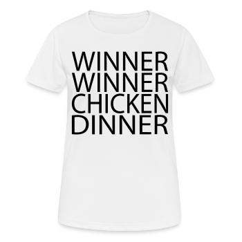Winner Winner Chicken Dinner - Frauen T-Shirt atmungsaktiv - Weiß - Vorne - AI Model Female 172 dark (172cm)