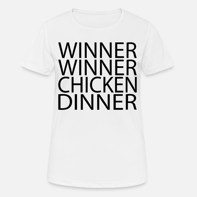 Winner Winner Chicken Dinner - Women's Breathable T-Shirt - white