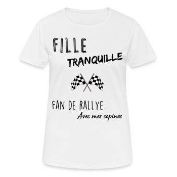 Fille tranquille fan de rallye - T-shirt respirant Femme - blanc - Devant - AI Model Female 172 dark (172cm)