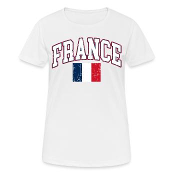 France france - T-shirt respirant Femme - blanc - Devant - AI Model Female 172 dark (172cm)