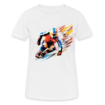 Snowboard Sport Game Champion Wettbewerb Zusammenfassung - Frauen T-Shirt atmungsaktiv - Weiß - Vorne - AI Model Female 172 dark (172cm)