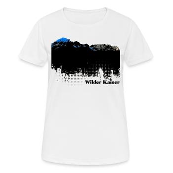 Wilder Kaiser - Frauen T-Shirt atmungsaktiv - Weiß - Vorne - AI Model Female 172 dark (172cm)