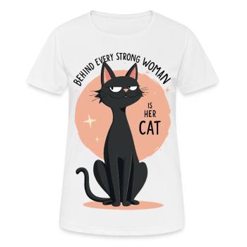 Derrière une femme forte - T-shirt respirant Femme - blanc - Devant - AI Model Female 172 dark (172cm)