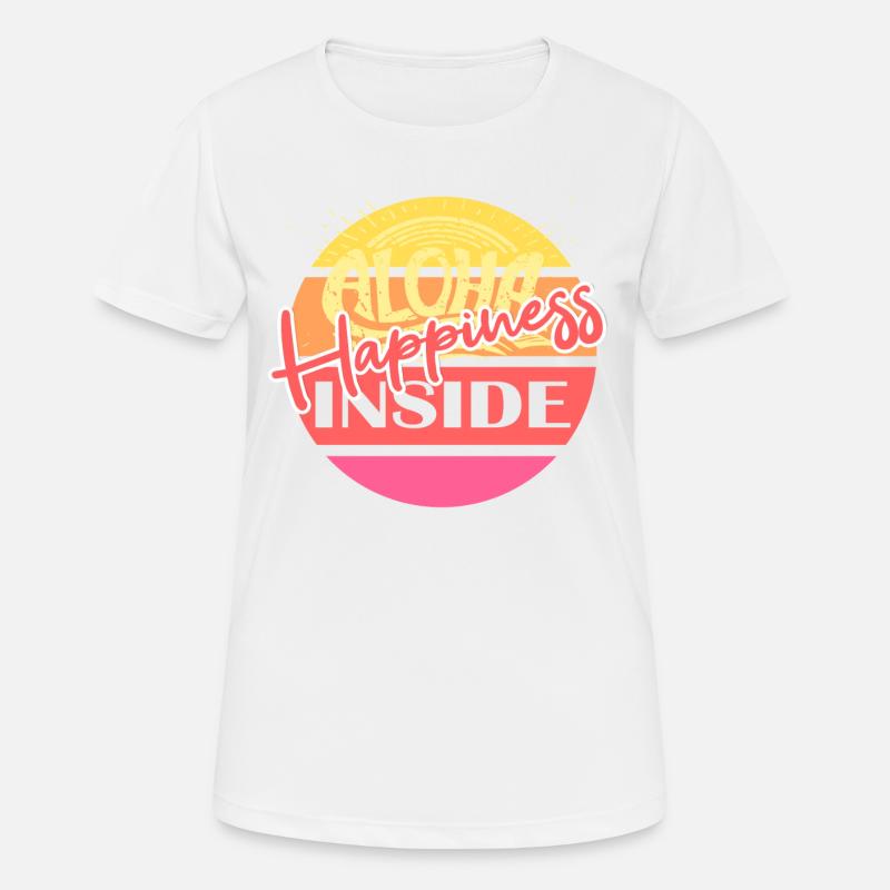 aloha happiness inside - Women's Breathable T-Shirt - white