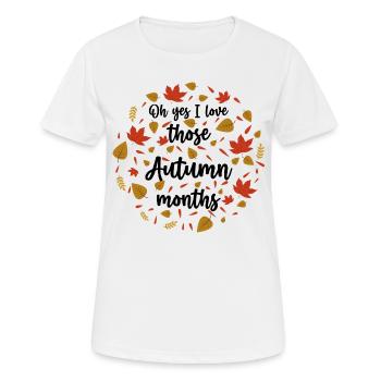 Herbst - Frauen T-Shirt atmungsaktiv - Weiß - Vorne - AI Model Female 172 dark (172cm)