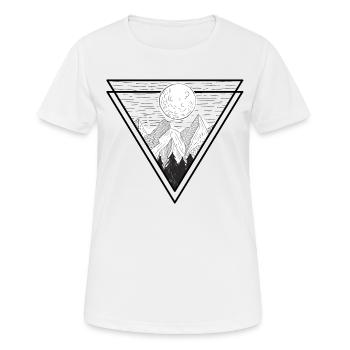 mountains - Women's Breathable T-Shirt - white - Front - AI Model Female 172 dark (172cm)