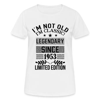 Born in 1953 Birthday 70 Years Legend 1953 Quotes - Women's Breathable T-Shirt - white - Front - AI Model Female 172 dark (172cm)