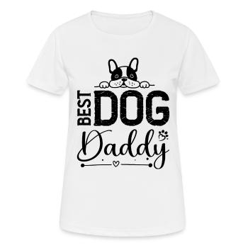 Le meilleur chien papa chien père chien dictons - T-shirt respirant Femme - blanc - Devant - AI Model Female 172 dark (172cm)