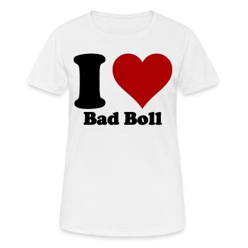 I Love Bad Boll - Frauen T-Shirt atmungsaktiv - Weiß - Vorne - AI Model Female 172 dark (172cm)