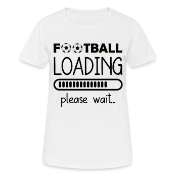 Chargement de football s’il vous plaît attendre Dictons de football - T-shirt respirant Femme - blanc - Devant - AI Model Female 172 dark (172cm)