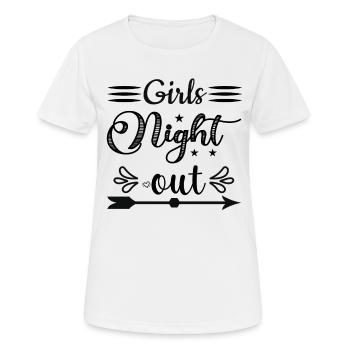 Girls Night out for Girls Partytime Party Girls - Women's Breathable T-Shirt - white - Front - AI Model Female 172 dark (172cm)