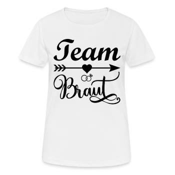 Team Braut Junggesellenabschied Party - Frauen T-Shirt atmungsaktiv - Weiß - Vorne - AI Model Female 172 dark (172cm)