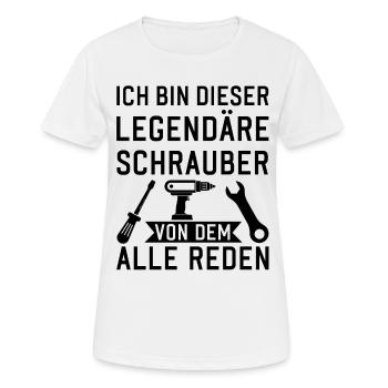 Ich bin dieser Legendäre Schrauber Handwerker - Frauen T-Shirt atmungsaktiv - Weiß - Vorne - AI Model Female 172 dark (172cm)