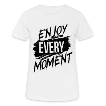 Profitez de chaque instant - T-shirt respirant Femme - blanc - Devant - AI Model Female 172 dark (172cm)