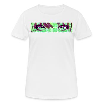 ICH SEHE DICH - Frauen T-Shirt atmungsaktiv - Weiß - Vorne - AI Model Female 172 dark (172cm)