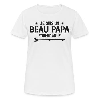 Je suis un beau-papa formidable - cadeau beau-père - T-shirt respirant Femme - blanc - Devant - AI Model Female 172 dark (172cm)