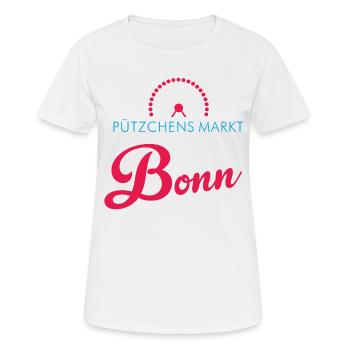 Pützchens Markt Bonn - Frauen T-Shirt atmungsaktiv - Weiß - Vorne - AI Model Female 172 dark (172cm)