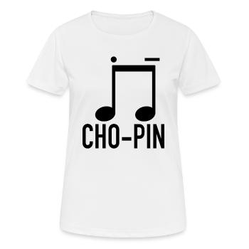 Chopin klassische Musik - Frauen T-Shirt atmungsaktiv - Weiß - Vorne - AI Model Female 172 dark (172cm)