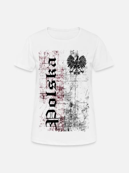 Polska - Frauen T-Shirt atmungsaktiv - Weiß