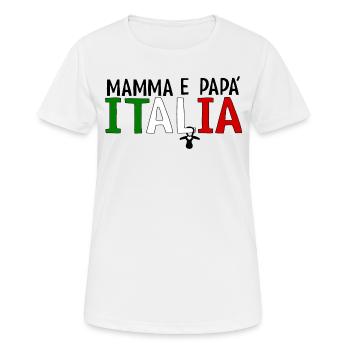 Mamma e papa Italia - Frauen T-Shirt atmungsaktiv - Weiß - Vorne - AI Model Female 172 dark (172cm)