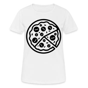 Pizza - Frauen T-Shirt atmungsaktiv - Weiß - Vorne - AI Model Female 172 dark (172cm)