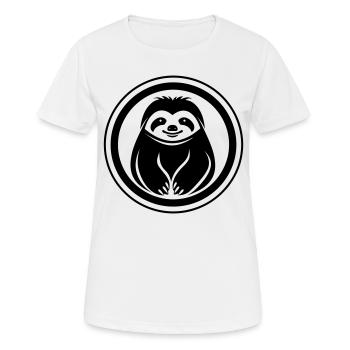 Faul - Frauen T-Shirt atmungsaktiv - Weiß - Vorne - AI Model Female 172 dark (172cm)