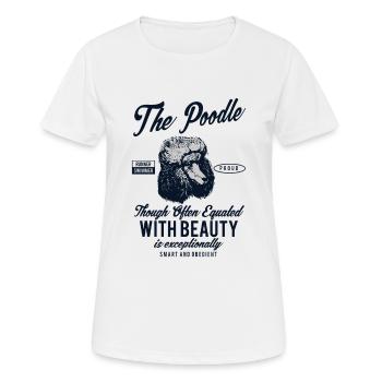 caniche - T-shirt respirant Femme - blanc - Devant - AI Model Female 172 dark (172cm)