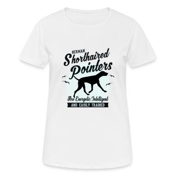 Pointer Hunderasse - Frauen T-Shirt atmungsaktiv - Weiß - Vorne - AI Model Female 172 dark (172cm)