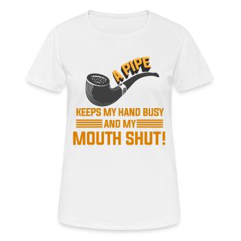 Rauchen Raucher Zigarette Zigarre Pfeife Geschenk - Frauen T-Shirt atmungsaktiv - Weiß - Vorne - AI Model Female 172 dark (172cm)
