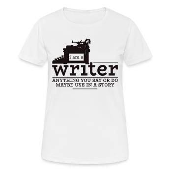 Schriftsteller Autor Schreiber Schreiben Geschenk - Frauen T-Shirt atmungsaktiv - Weiß - Vorne - AI Model Female 172 dark (172cm)