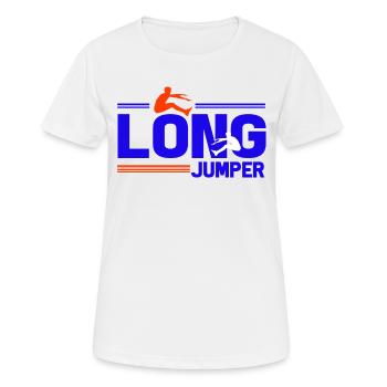 Weitspringer Weitsprung Dreisprung Geschenk Idee - Frauen T-Shirt atmungsaktiv - Weiß - Vorne - AI Model Female 172 dark (172cm)