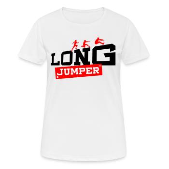 Cadeau triple saut - T-shirt respirant Femme - blanc - Devant - AI Model Female 172 dark (172cm)
