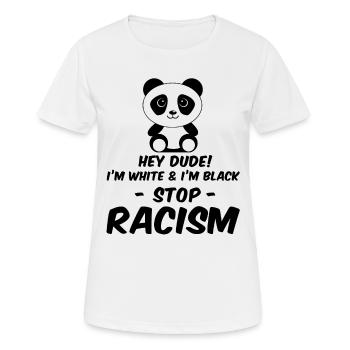 Antirassismus - Frauen T-Shirt atmungsaktiv - Weiß - Vorne - AI Model Female 172 dark (172cm)