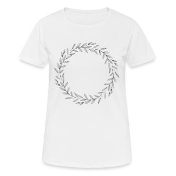leaves - Women's Breathable T-Shirt - white - Front - AI Model Female 172 dark (172cm)