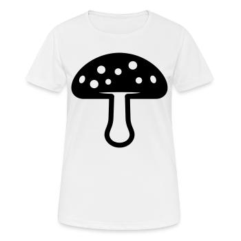 Pilz - Frauen T-Shirt atmungsaktiv - Weiß - Vorne - AI Model Female 172 dark (172cm)