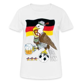 Deutscher Bundesadler - Frauen T-Shirt atmungsaktiv - Weiß - Vorne - AI Model Female 172 dark (172cm)